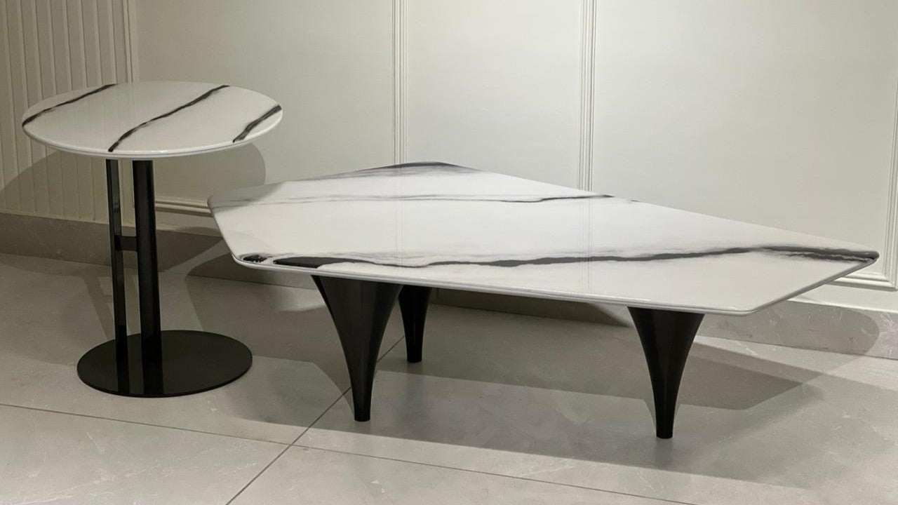 Vortex Noir Marble Center Coffee Table