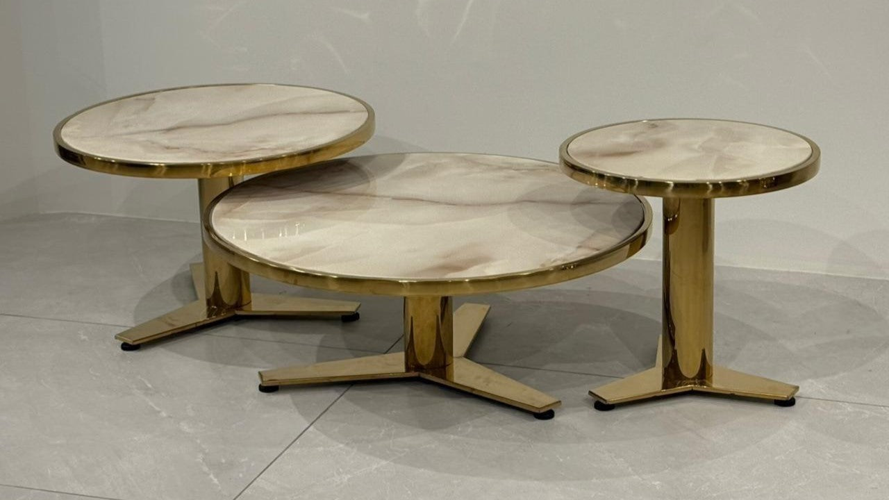 Trio Luxe Gold Center Coffee Table