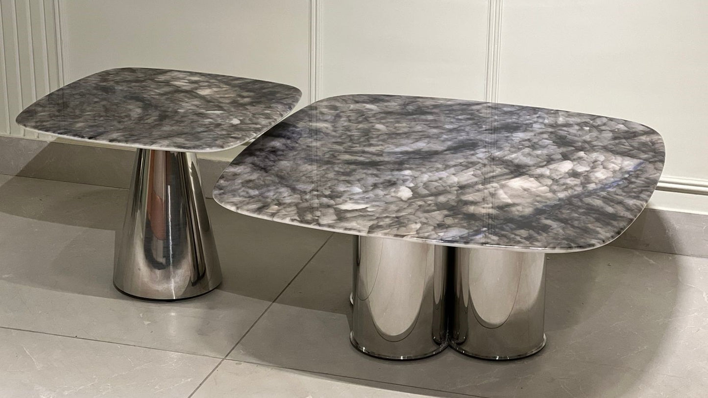 Zenith Crystal Grey Center Coffee Table