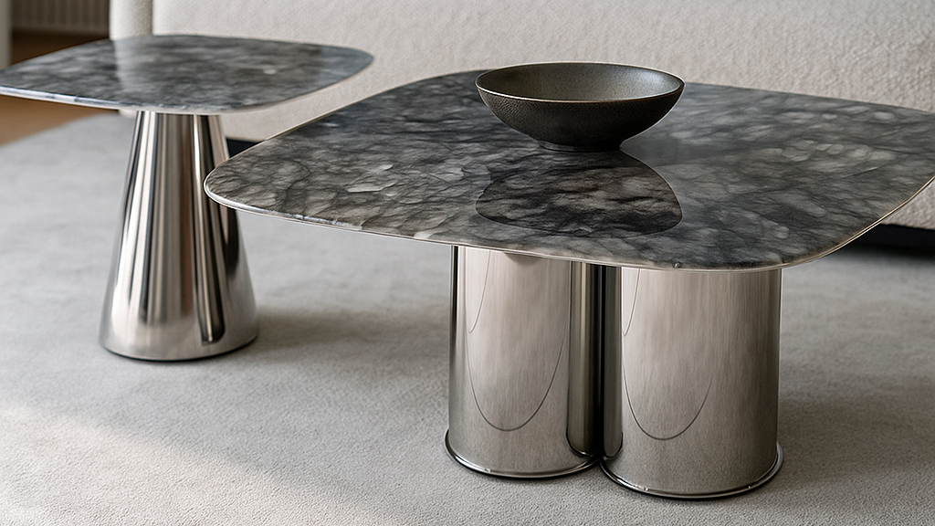 Zenith Crystal Grey Center Coffee Table