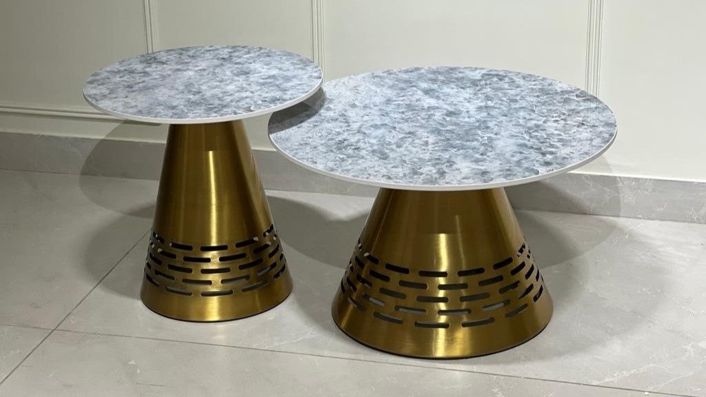 Lattice Gold Luxe Center Coffee Table