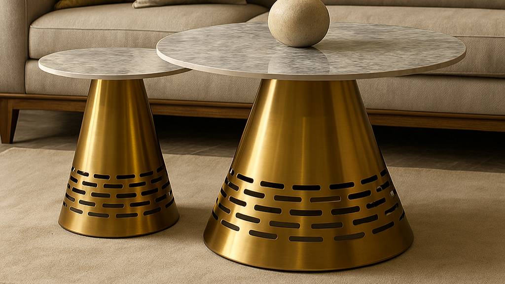 Lattice Gold Luxe Center Coffee Table
