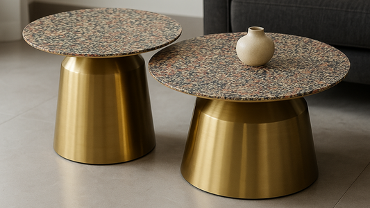 Opulent Mosaic Brass Center Coffee Table