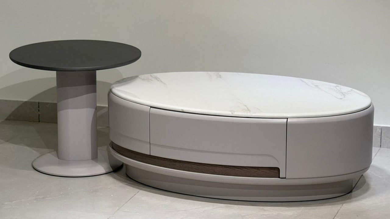 Ivory Pillar Center Coffee Table
