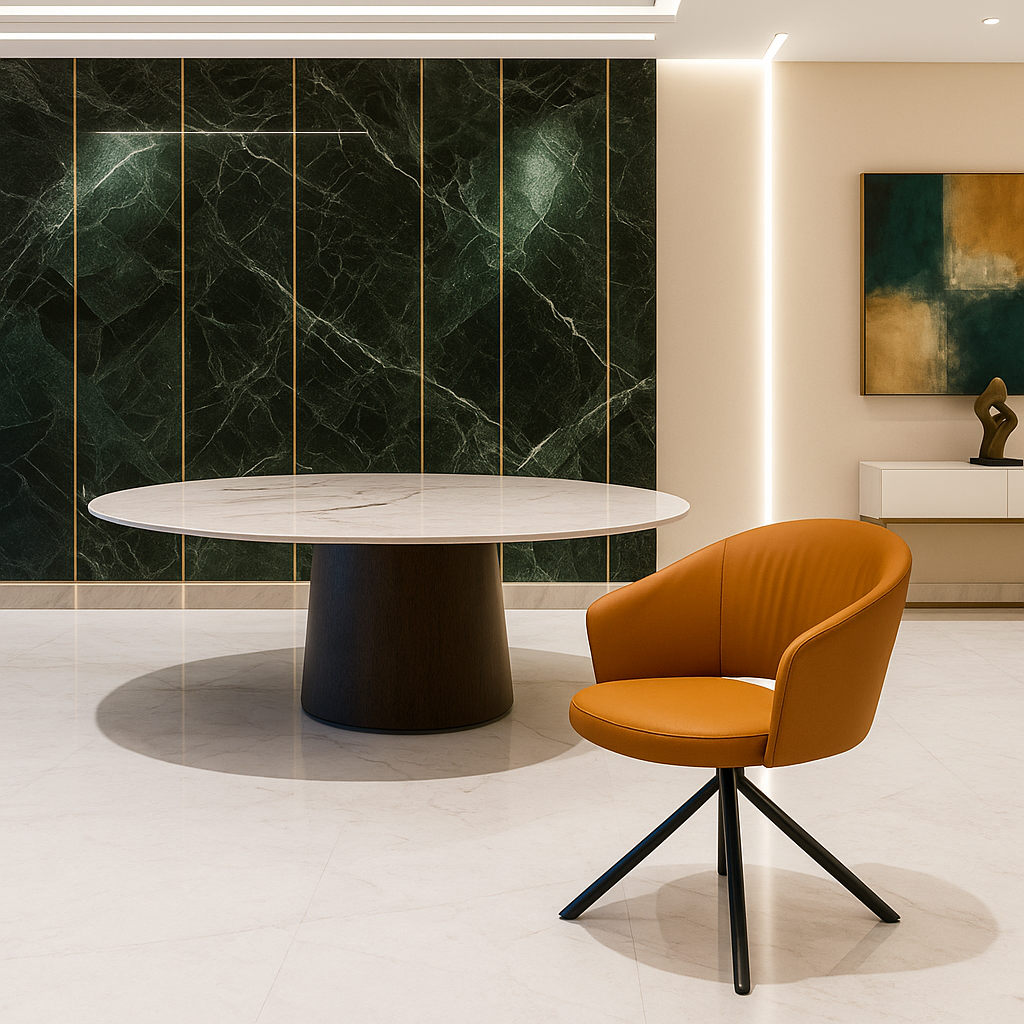 Lunaris Grey Swivel Dining Chair