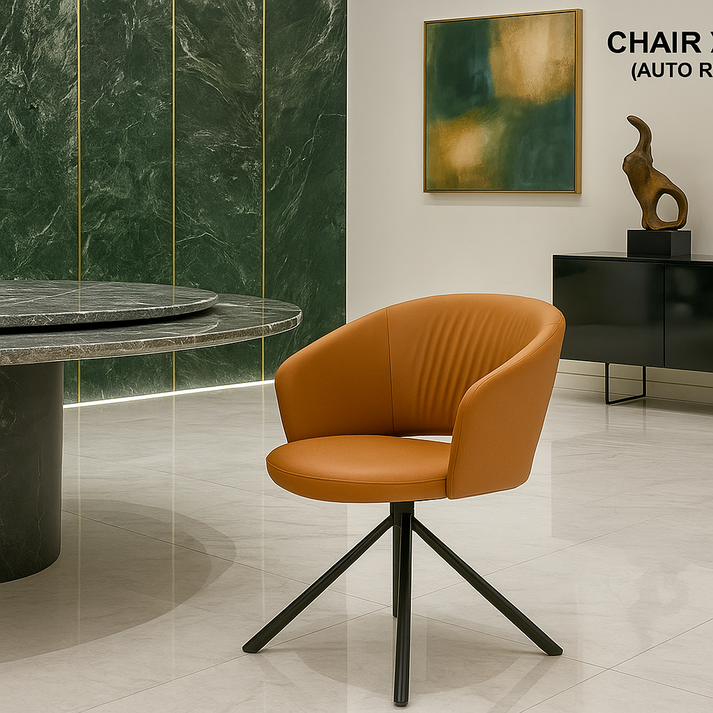 Lunaris Grey Swivel Dining Chair