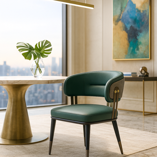 Verde Brass Designer Dining Chair