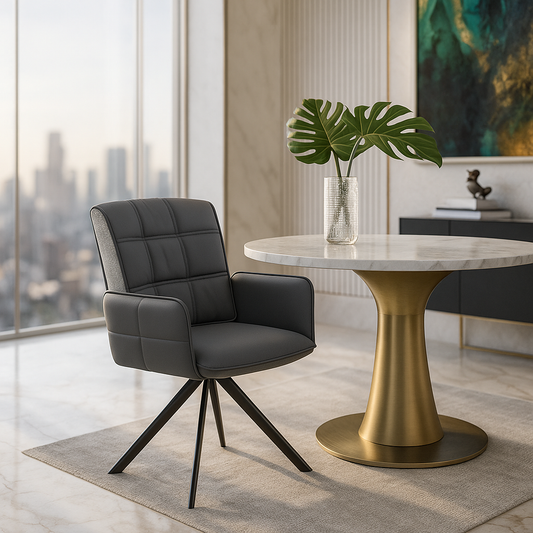 Slate Grid Designer Dining Chair