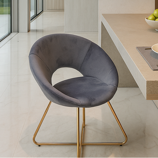Contemporary designer chair with open circular back