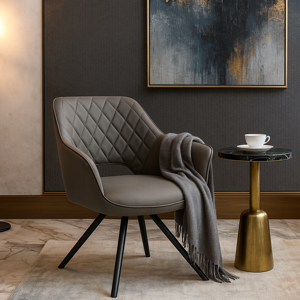 Grave Quilted Designer Dining Chair