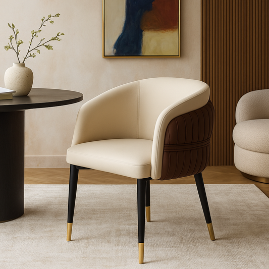 Brune Flute Designer Dining Chair