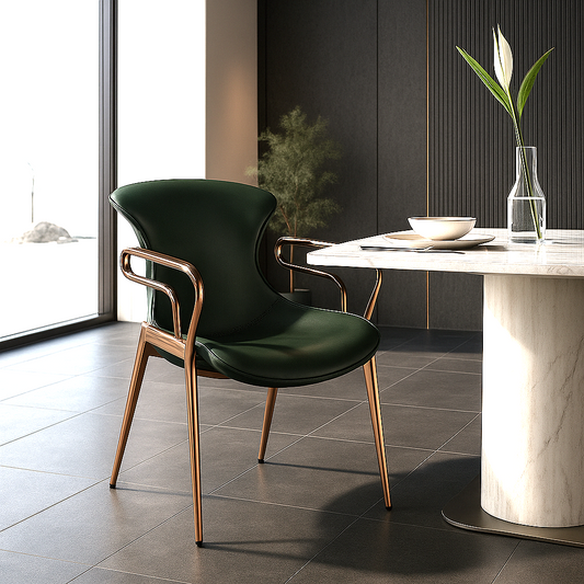 Verdant Arc Rosegold Chair