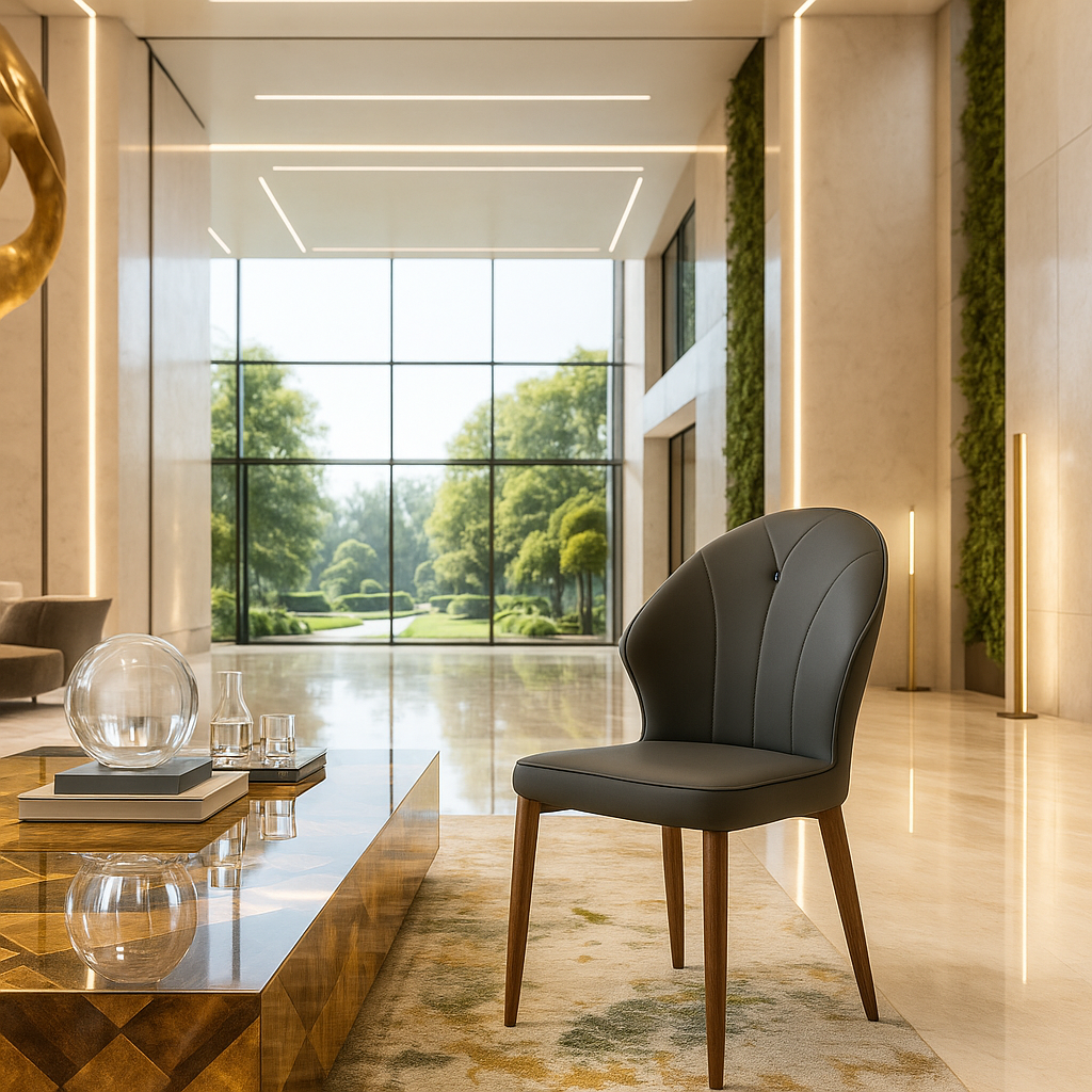 Obsidian Curve Designer Dining Chair