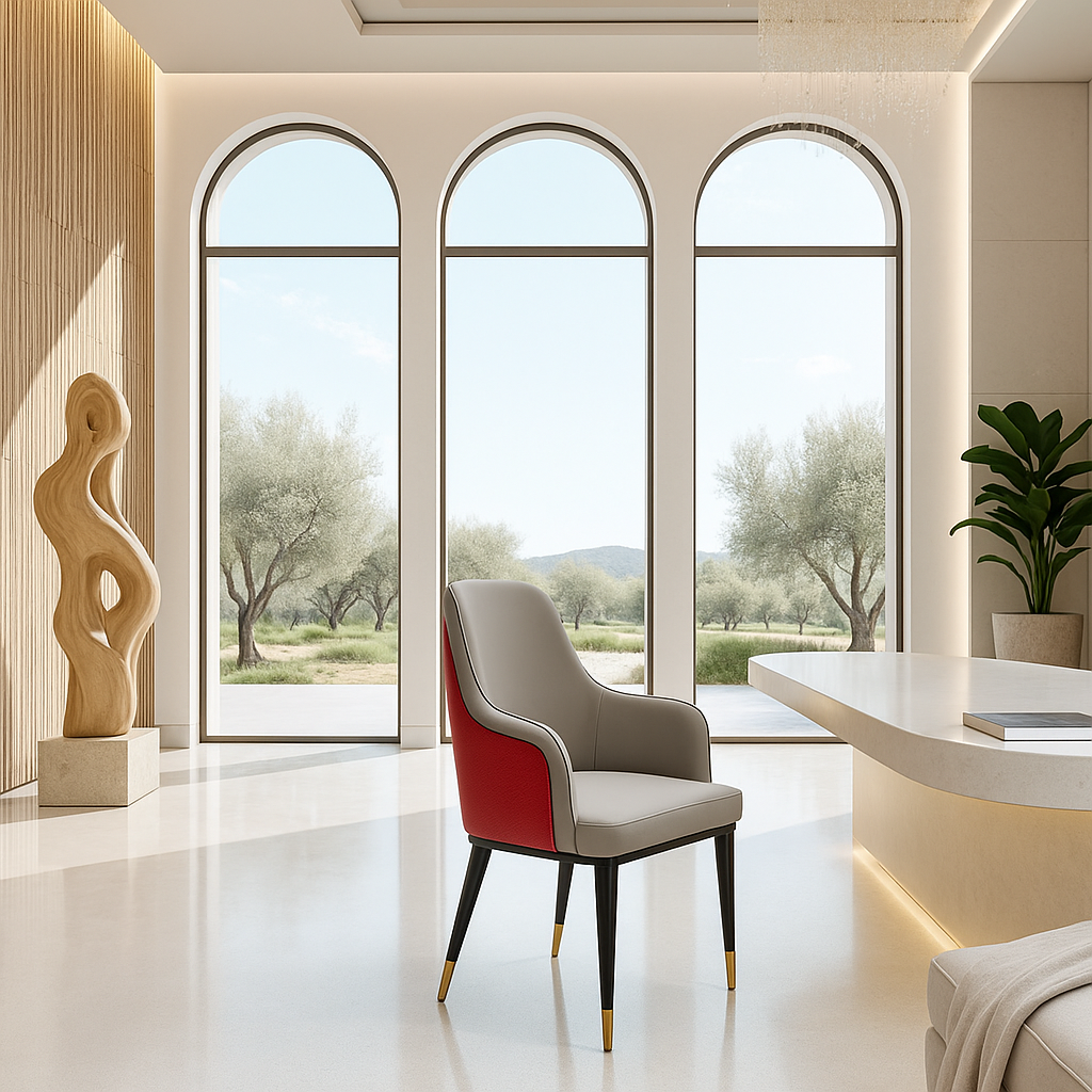 Aurelia Rouge Designer Dining Chair