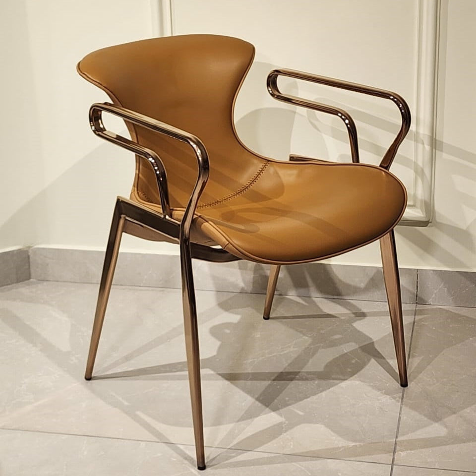 Verdant Arc Rosegold Chair