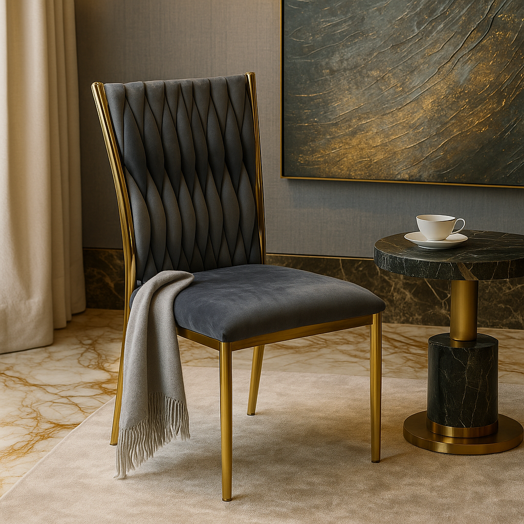 Emerald Crest Velvet Dining Chair