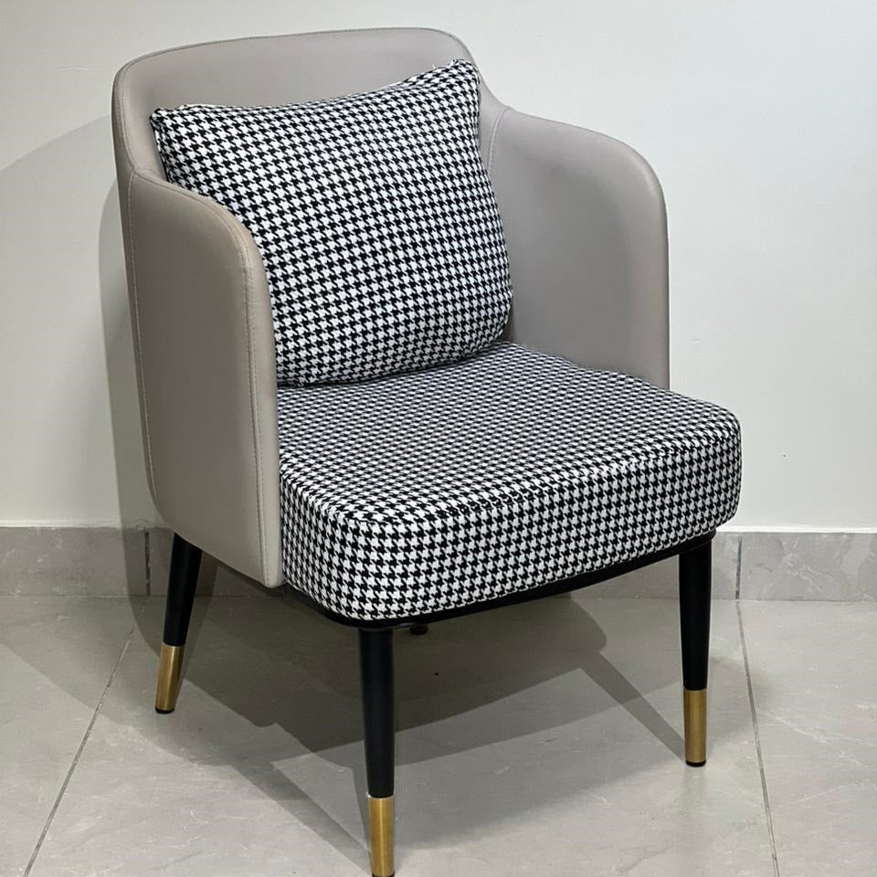 Marceau Houndstooth  Leisure Lounge Chair