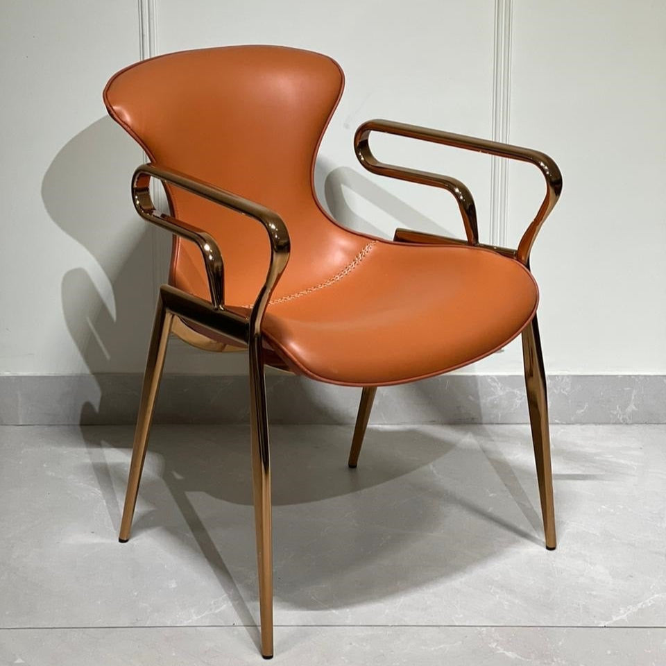 Verdant Arc Rosegold Chair
