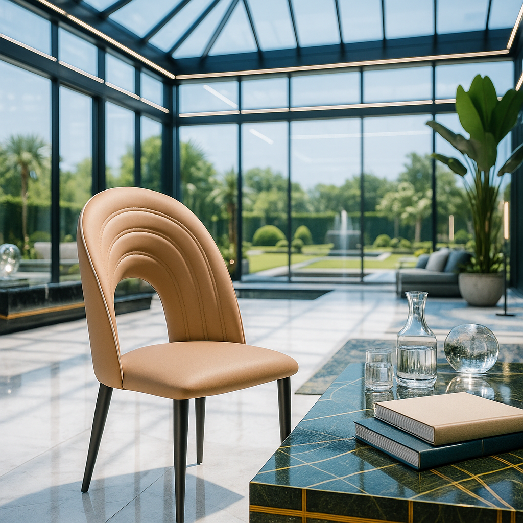 Arco Camel Designer Dining Chair