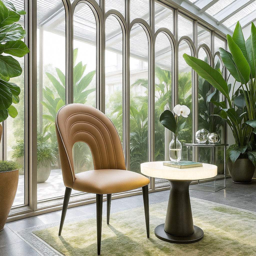 Arco Camel Designer Dining Chair