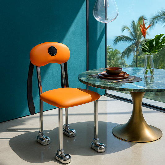 Obsidian Orbit Accent Chair