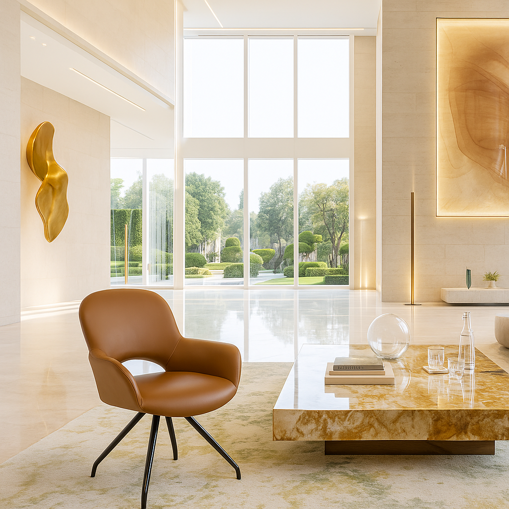 Cognac Orbit Designer Dinning Chair