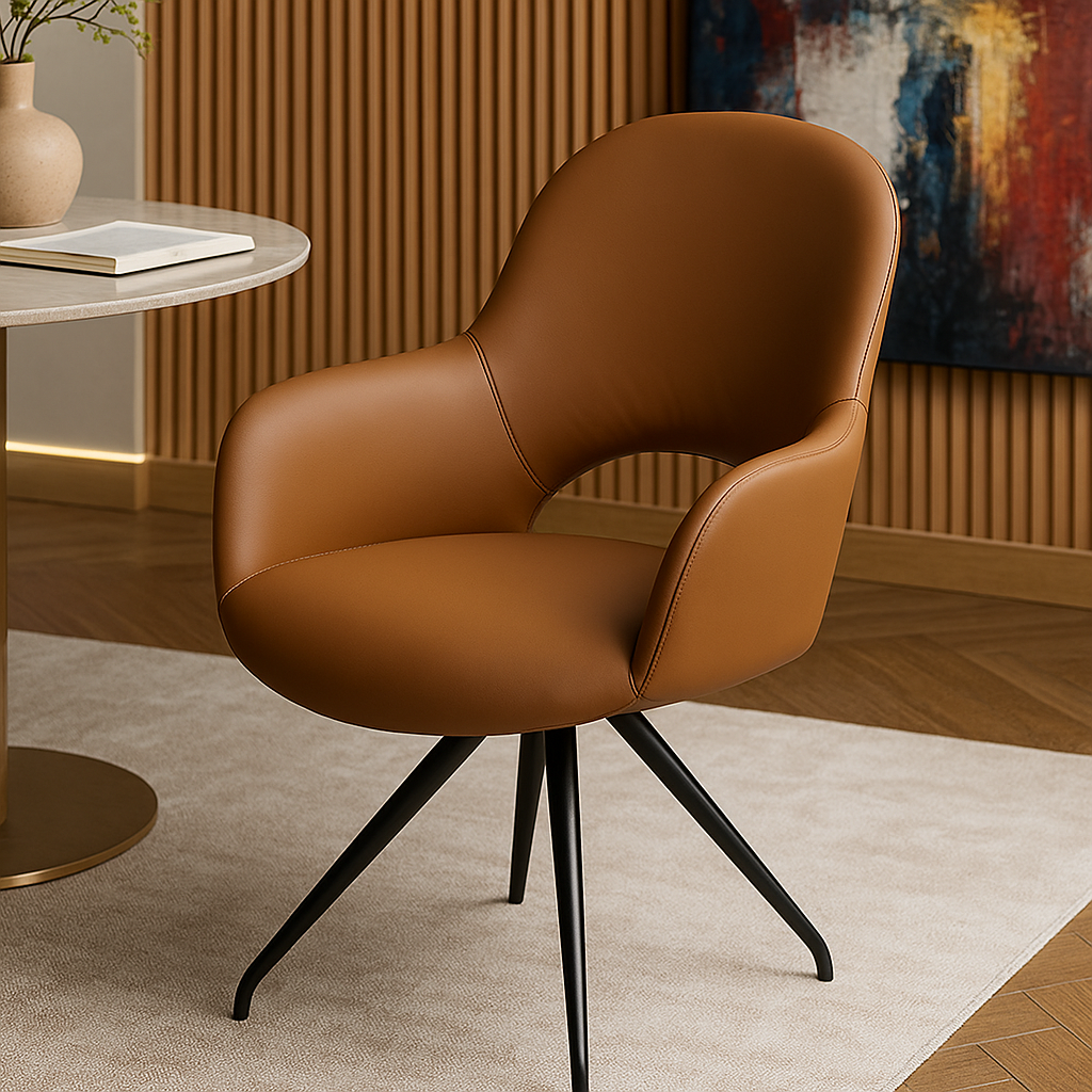 Cognac Orbit Designer Dinning Chair