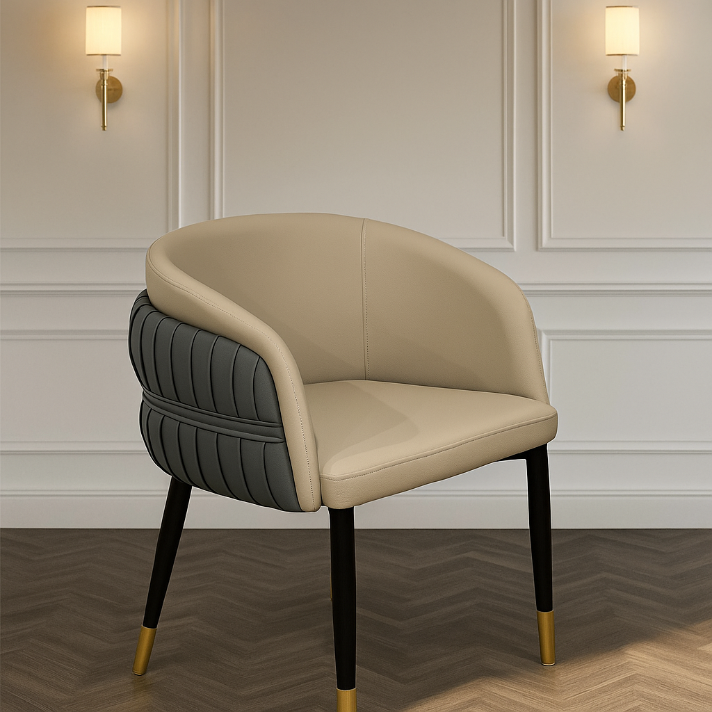 Brune Flute Designer Dining Chair