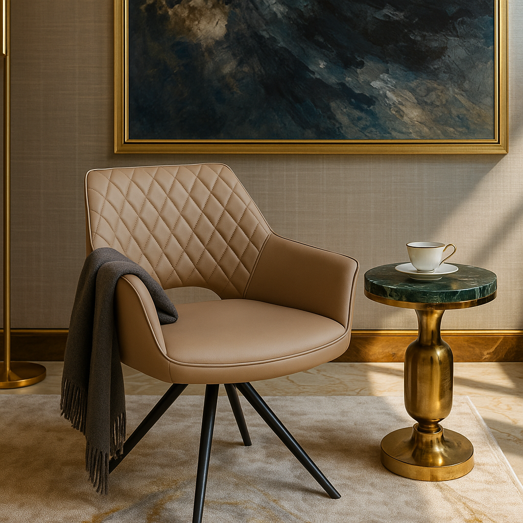 Grave Quilted Designer Dining Chair