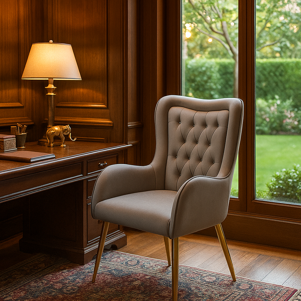 Regal Crest Grey Wingback Chair