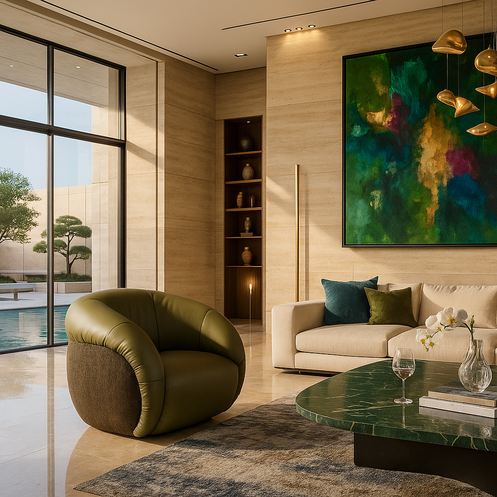 Oliva Cursive Leisure Lounge Chair