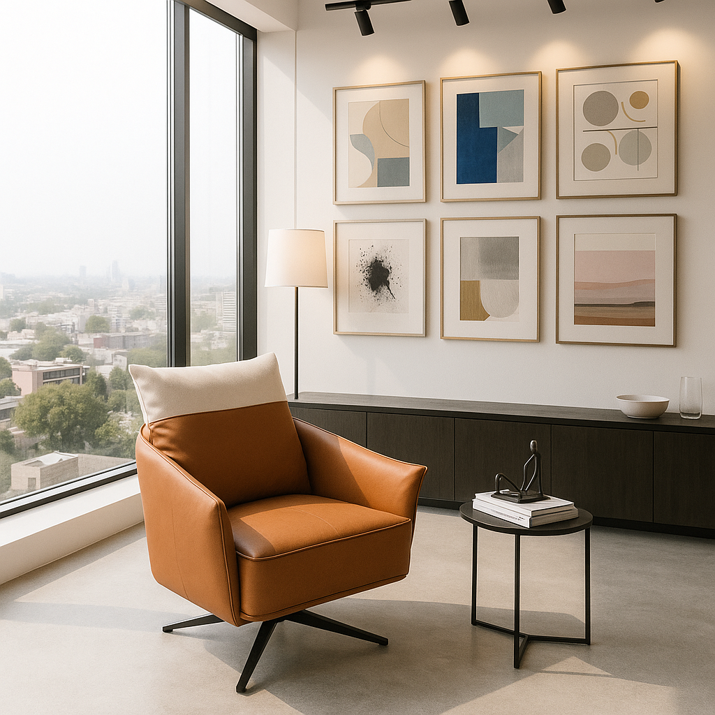 Cognac Royale Leisure Lounge Chair