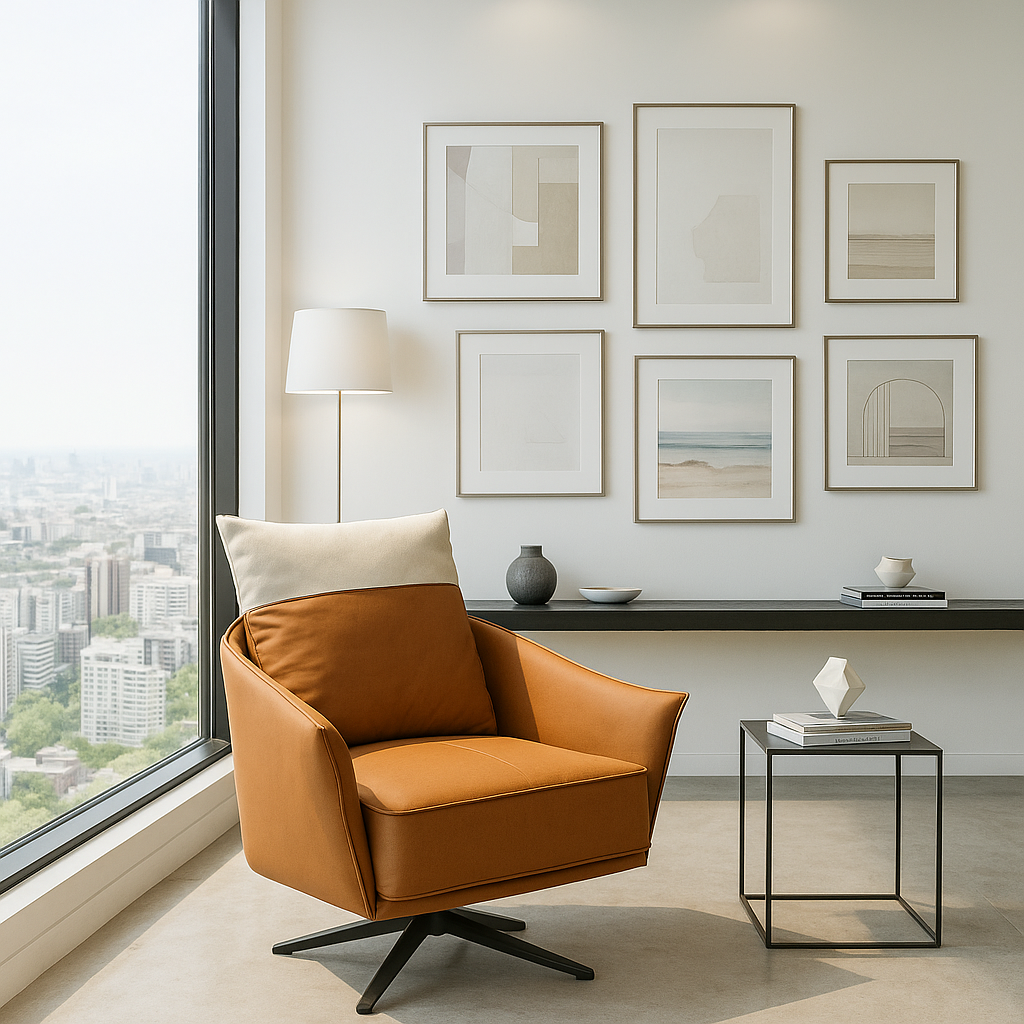Cognac Royale Leisure Lounge Chair