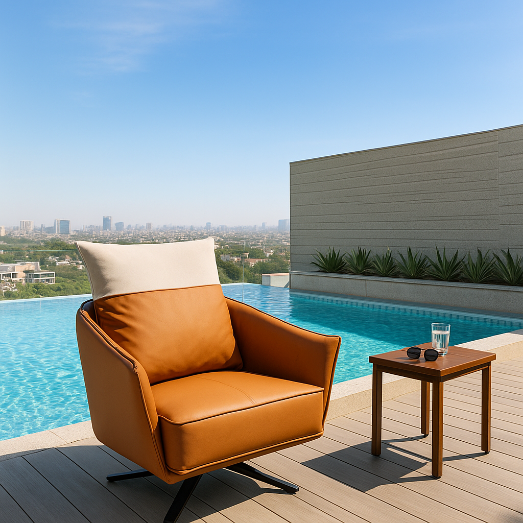 Cognac Royale Leisure Lounge Chair