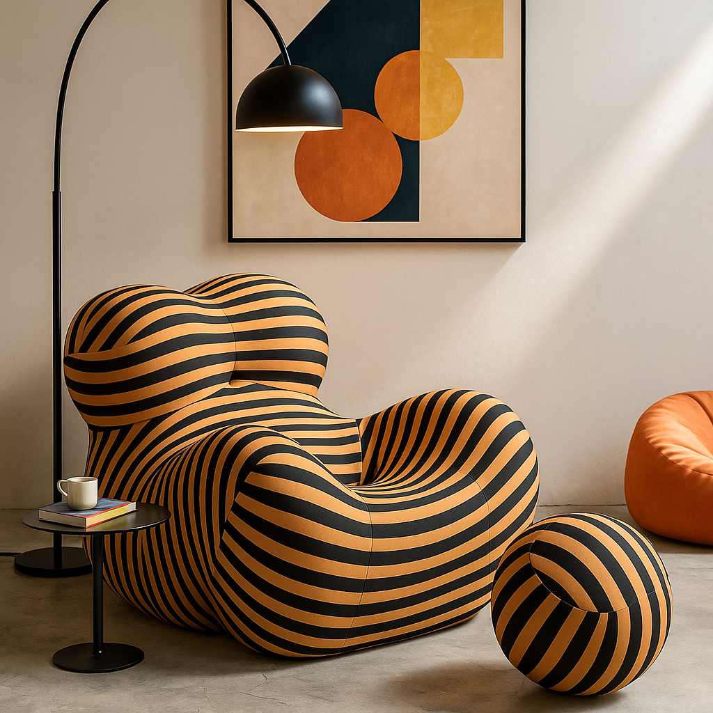Iconic striped Leisure Lounge Chair