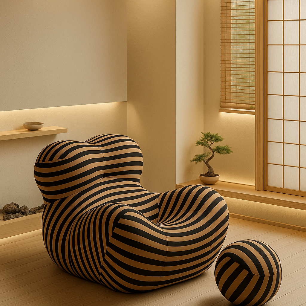 Iconic striped Leisure Lounge Chair