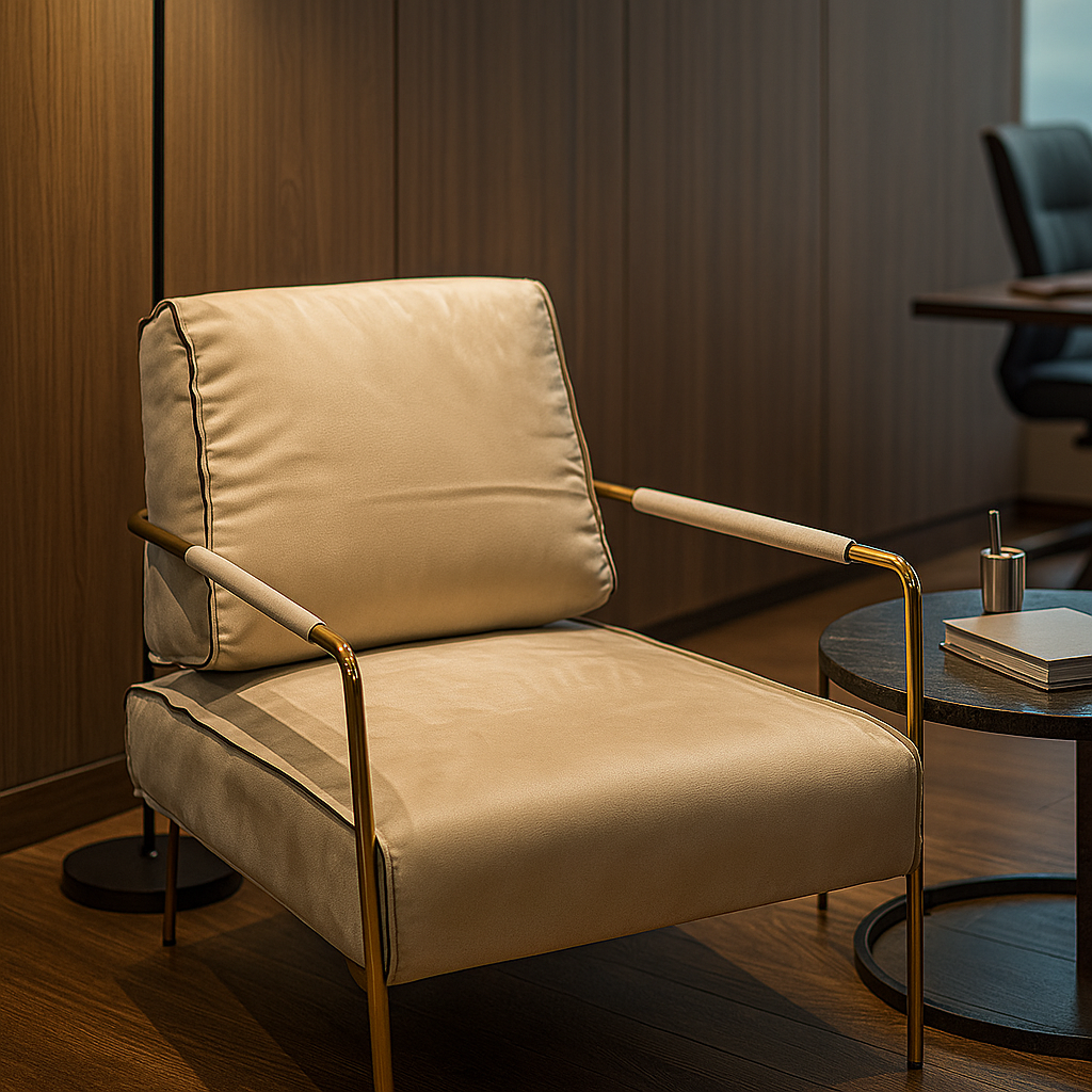 Celestia Gold Leisure Lounge Chair