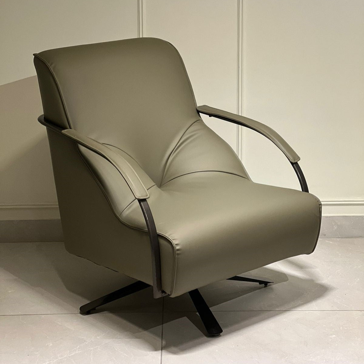 Slate Curve Swivel leisure lounge Chair