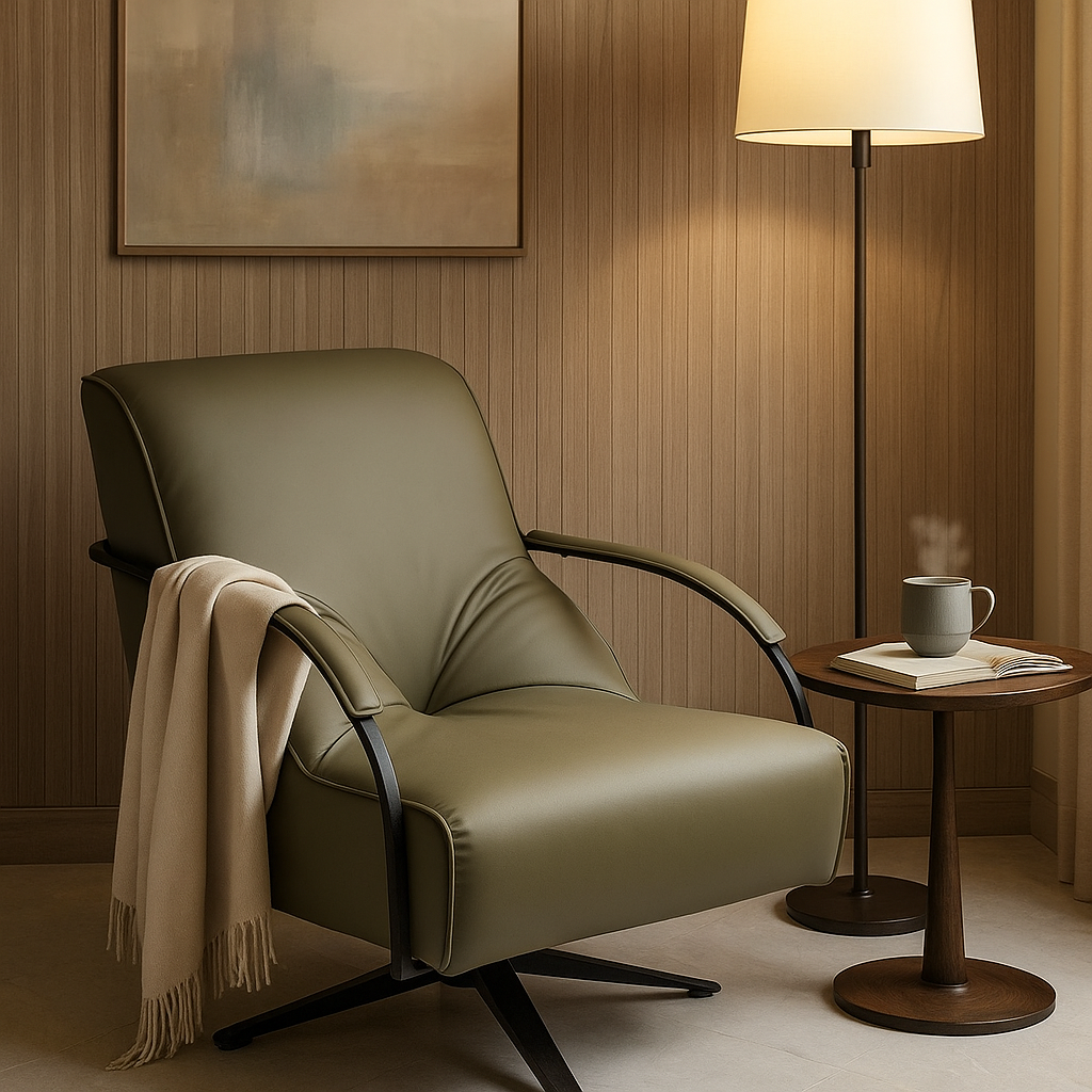 Slate Curve Swivel leisure lounge Chair