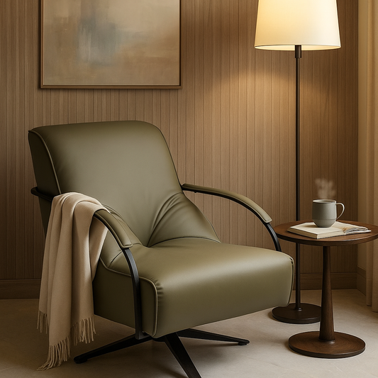 Slate Curve Swivel leisure lounge Chair