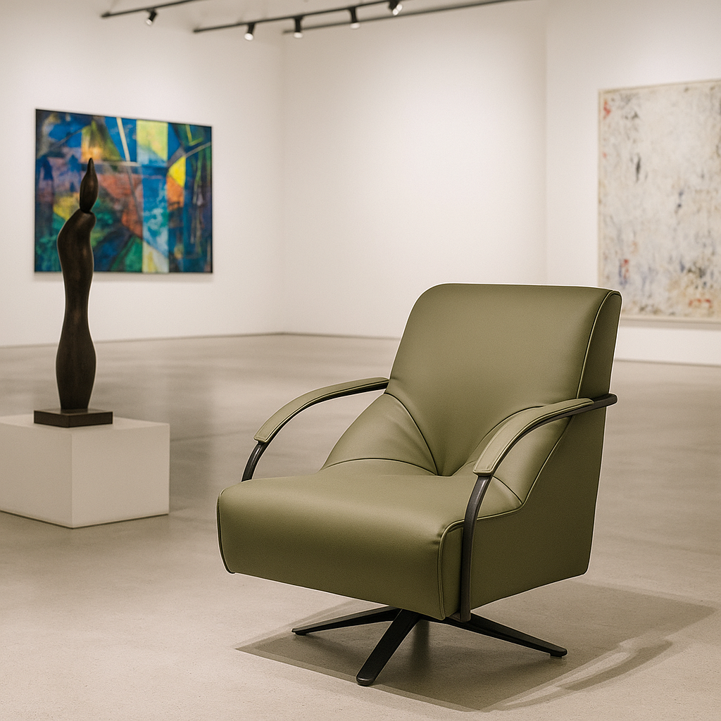 Slate Curve Swivel leisure lounge Chair
