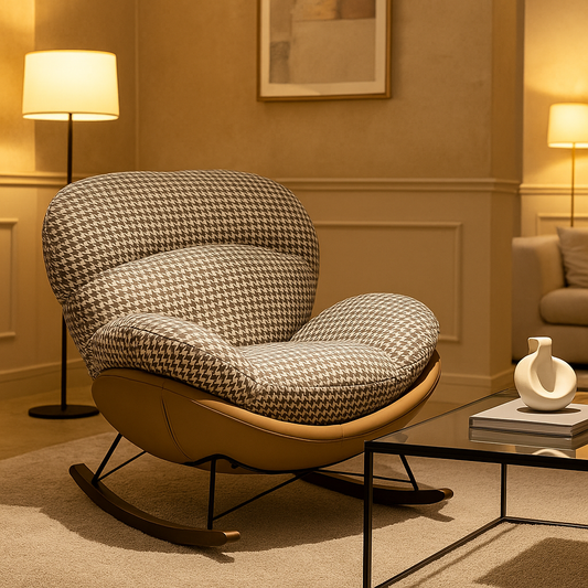 Houndstooth Heaven Rocking Leisure Lounge Chair