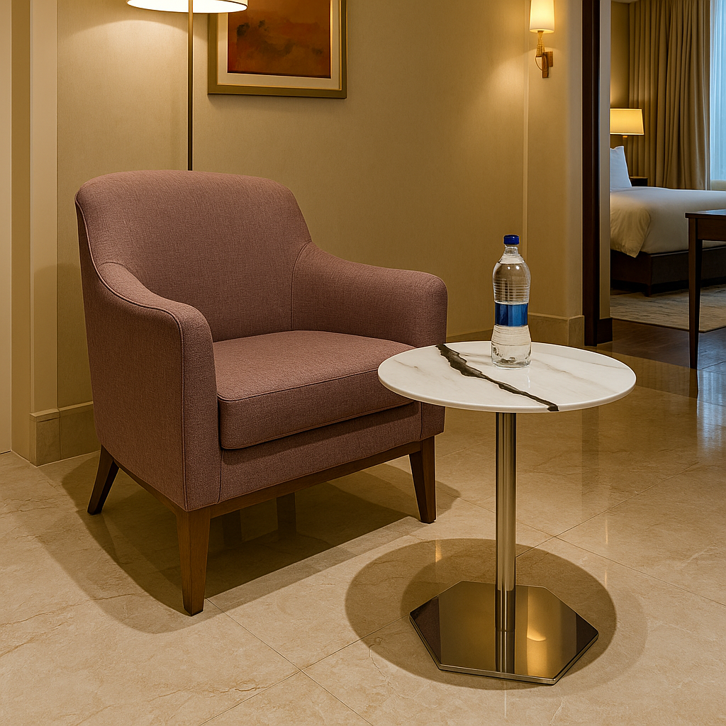 Onyx Vein Marble Side  Table