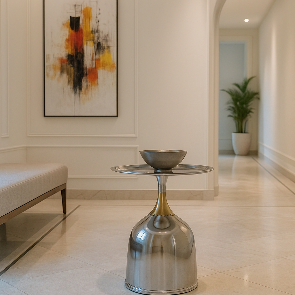 Silver Monarch Side Table