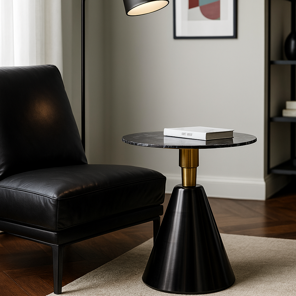 Black Eclipse Side Table