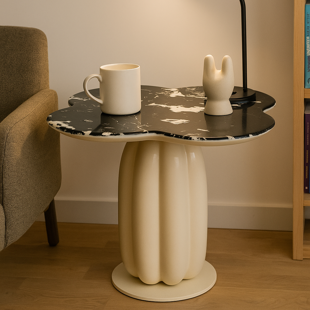 Wavy marble table
