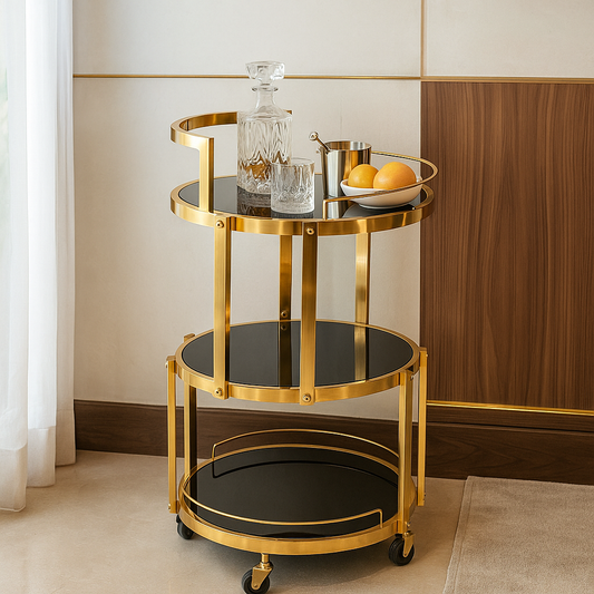 Dravell Round Serving Trolley