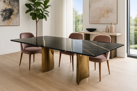 Obsidian Ember Dining Table