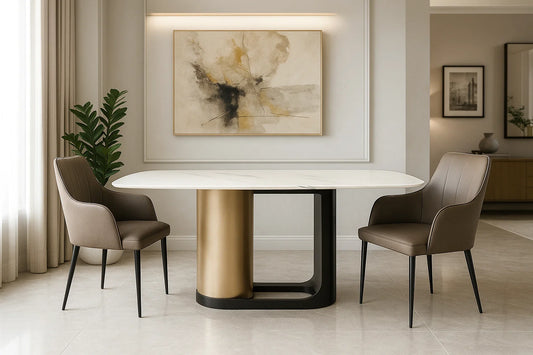 Luxury dining table and chairs