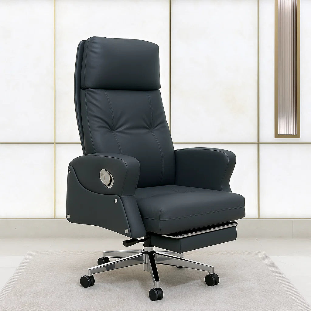 premium leather executive chair with reclining function